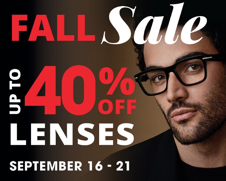 Up to 40% off Lenses, Sept 16-21